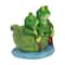 10" Green Frogs in a Lily Pad Outdoor Garden Statue